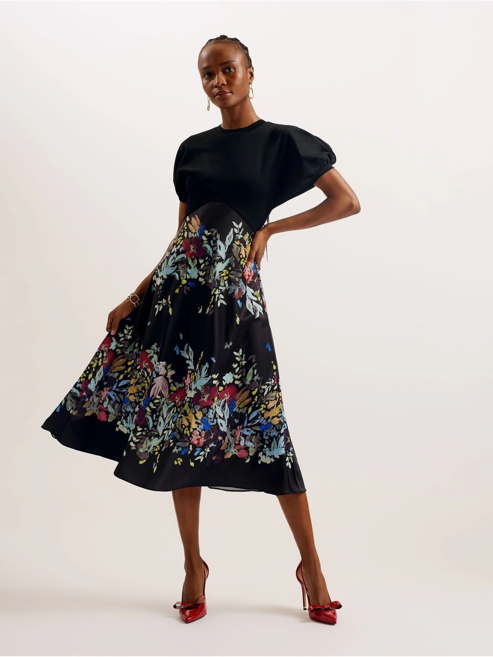 Ted Baker Maulina Midi Dress NWT Size 3 •PTP 20• Length 50 - Picture 1 of 11